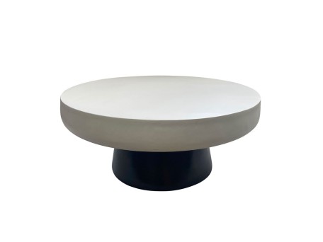MYKONOS COFFEE TABLE ΛΕΥΚΟ ΜΑΥΡΟ 90x90x39cm