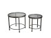 GRANAZ SIDE TABLE SET 2ΤΕΜ GUNMETAL 65x65x60cm