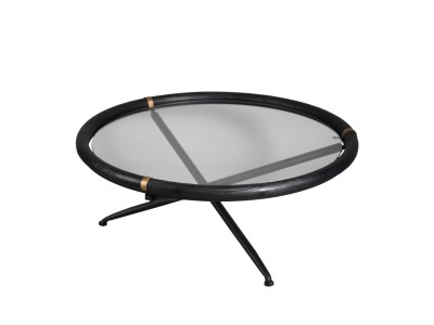 COLOMBO COFFEE TABLE ΜΑΥΡΟ ΧΡΥΣΟ 100x100x40cm