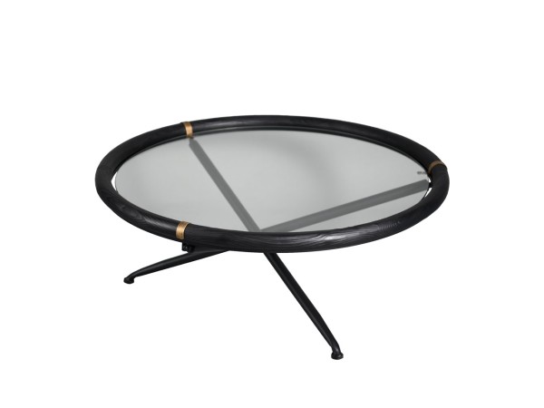 COLOMBO COFFEE TABLE ΜΑΥΡΟ ΧΡΥΣΟ 100x100x40cm COLOMBO COFFEE TABLE ΜΑΥΡΟ ΧΡΥΣΟ 100x100x40cm