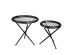 COLOMBO SIDE TABLE SET 2ΤΕΜ ΜΑΥΡΟ ΧΡΥΣΟ 64x64x64cm COLOMBO SIDE TABLE SET 2ΤΕΜ ΜΑΥΡΟ ΧΡΥΣΟ 64x64x64cm