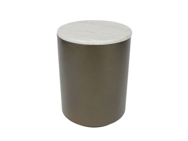 POMMA SIDE TABLE TRAVERTINE BRONZE 37x37x49cm POMMA SIDE TABLE TRAVERTINE BRONZE 37x37x49cm