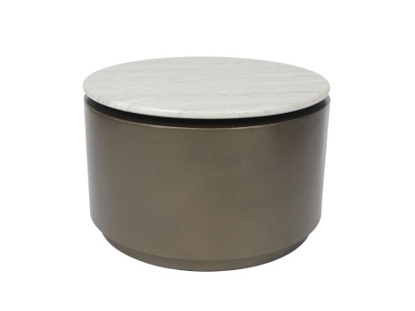 POMMA COFFEE TABLE TRAVERTINE BRONZE 60x60x38cm