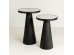 LAMP SIDE TABLE ΛΕΥΚΟ ΜΑΥΡΟ 41x41x63.5cm