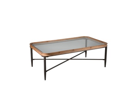 MARAIS COFFEE TABLE ΦΥΣΙΚΟ ΜΑΥΡΟ 122x71x43.5cm