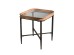 MARAIS SIDE TABLE ΦΥΣΙΚΟ ΜΑΥΡΟ 45x45x51.5cm