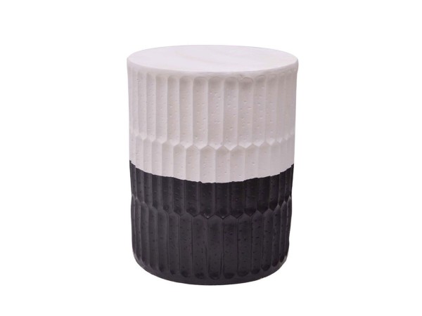 DUETTO SIDE TABLE ΜΑΥΡΟ ΛΕΥΚΟ 44.5x44.5x56.5cm