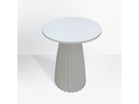 TOLEDO SIDE TABLE ΛΕΥΚΟ ΜΕ PATTERN 40x40x51cm