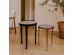 STICKS SIDE TABLE SET 2ΤΕΜ ΛΕΥΚΟ ΜΑΥΡΟ ΧΡΥΣΟ 37x37x54.5cm