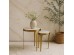 STICKS SIDE TABLE SET 2ΤΕΜ ΛΕΥΚΟ ΧΡΥΣΟ 37x37x54.5cm