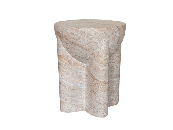 LITHOS HANDLE SIDE TABLE BEIGE 36.5x36.5x46.5cm