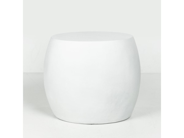 LITHOS OVAL SIDE TABLE ΛΕΥΚΟ 62x43.5x53cm LITHOS OVAL SIDE TABLE ΛΕΥΚΟ 62x43.5x53cm