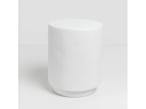 LITHOS ROUND SIDE TABLE ΛΕΥΚΟ 35.5x35.5x45cm