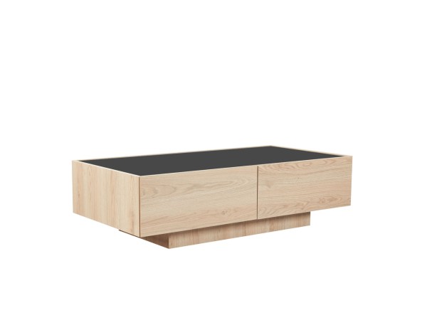 CUBIUS COFFEE TABLE ΦΥΣΙΚΟ ΦΙΜΕ ΜΑΥΡΟ 118x59x33cm