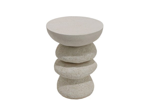 STONE 4 SIDE TABLE ΛΕΥΚΟ 38x38x51cm