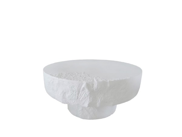 SORRENTO SIDE TABLE ΛΕΥΚΟ ΜΕ ΟΨΗ ΜΑΡΜΑΡΟΥ 91.5x91.5x45cm