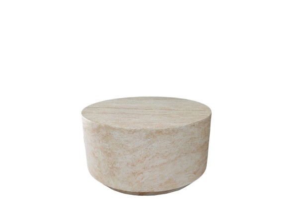 LITHOS ROUND COFFEE TABLE TRAVERTINE 70x70x36cm