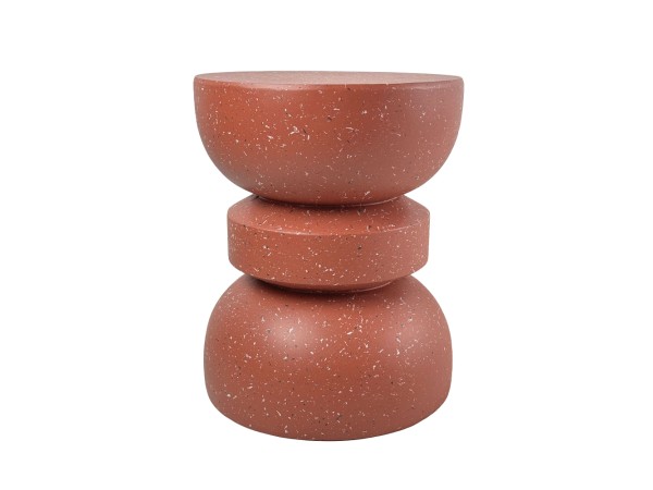 TERRACOTTA SIDE TABLE TERRAZZO TERRACOTTA 36x36x46cm TERRACOTTA SIDE TABLE TERRAZZO TERRACOTTA 36x36x46cm