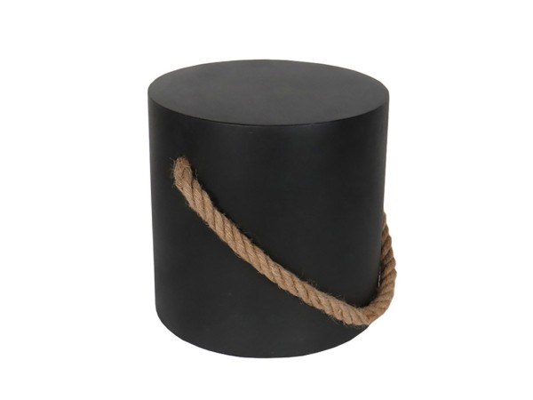 ΤΕΝΟ SIDE TABLE ΜΕ ΣΧΟΙΝΙ ΜΑΥΡΟ ΦΥΣΙΚΟ 40x40x40cm