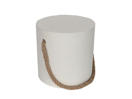 ΤΕΝΟ SIDE TABLE ΜΕ ΣΧΟΙΝΙ ΑΣΠΡΟ ΦΥΣΙΚΟ 40x40x40cm