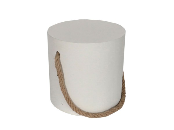 ΤΕΝΟ SIDE TABLE ΜΕ ΣΧΟΙΝΙ ΑΣΠΡΟ ΦΥΣΙΚΟ 40x40x40cm