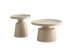 MOUSSE COFFEE TABLE SET 2ΤΕΜ CREAM CREAM 70x70x50cm