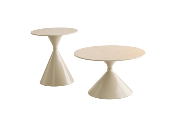 KNOT COFFEE TABLE SET 2ΤΕΜ CREAM CREAM 70x70x40cm