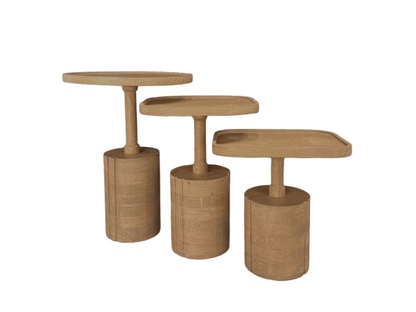 TETRIS COFFEE TABLE SET 3ΤΕΜ ΦΥΣΙΚΟ 45x45x60cm TETRIS COFFEE TABLE SET 3ΤΕΜ ΦΥΣΙΚΟ 45x45x60cm