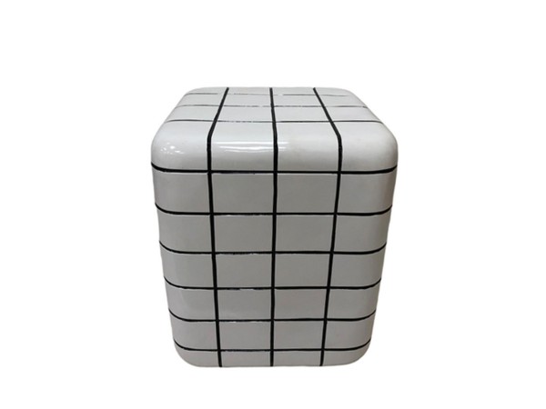 CUBIX SIDE TABLE ΛΕΥΚΟ 33.5x33.5x41cm CUBIX SIDE TABLE ΛΕΥΚΟ 33.5x33.5x41cm
