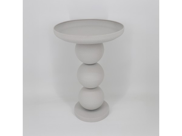 PERLA SIDE TABLE OFF WHITE 41x41x61cm