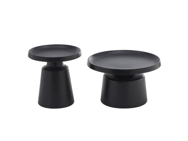 MOUSSE COFFEE TABLE SET 2ΤΕΜ ΜΑΥΡΟ ΜΑΤ 70x70x50cm MOUSSE COFFEE TABLE SET 2ΤΕΜ ΜΑΥΡΟ ΜΑΤ 70x70x50cm