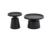 MOUSSE COFFEE TABLE SET 2ΤΕΜ ΜΑΥΡΟ ΜΑΤ 70x70x50cm MOUSSE COFFEE TABLE SET 2ΤΕΜ ΜΑΥΡΟ ΜΑΤ 70x70x50cm
