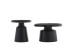 MOUSSE COFFEE TABLE SET 2ΤΕΜ ΜΑΥΡΟ ΜΑΤ 70x70x50cm MOUSSE COFFEE TABLE SET 2ΤΕΜ ΜΑΥΡΟ ΜΑΤ 70x70x50cm