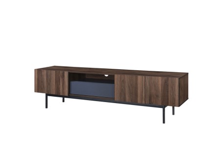 GROOVES TV STAND 3ΠΟΡΤΕΣ 1ΣΥΡΤΑΡΙ ΚΑΡΥΔΙ ΓΚΡΙ 180x40x50cm