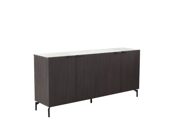 NOTTE ΜΠΟΥΦΕΣ ΜΑΥΡΟ ΛΕΥΚΟ ΠΕΤΡΑ 180x40.5x84cm NOTTE ΜΠΟΥΦΕΣ ΜΑΥΡΟ ΛΕΥΚΟ ΠΕΤΡΑ 180x40.5x84cm
