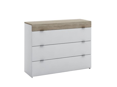 MY BOX ΣΥΡΤΑΡΙΕΡΑ 3ΣΥΡΤΑΡΙΑ SONOMA ΣΚΟΥΡΟ ΛΕΥΚΟ HIGH GLOSS 105x45x78cm