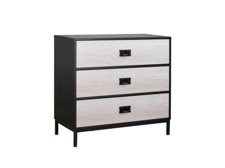 FACTORY ΣΥΡΤΑΡΙΕΡΑ 3ΣΥΡΤΑΡΙΑ ΜΑΥΡΟ OAK SONOMA DECAPE 80x40x80cm