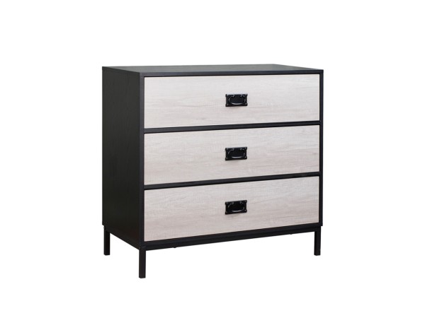 FACTORY ΣΥΡΤΑΡΙΕΡΑ 3ΣΥΡΤΑΡΙΑ ΜΑΥΡΟ OAK SONOMA DECAPE 80x40x80cm