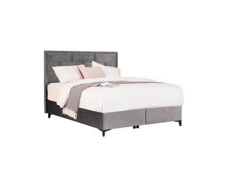 BRICK ΚΡΕΒΑΤΙ ΜΕ ΑΠΟΘΗΚ. ΧΩΡΟ (ΓΙΑ ΣΤΡΩΜΑ 160x200cm) ΓΚΡΙ 07-450 215x165x121cm