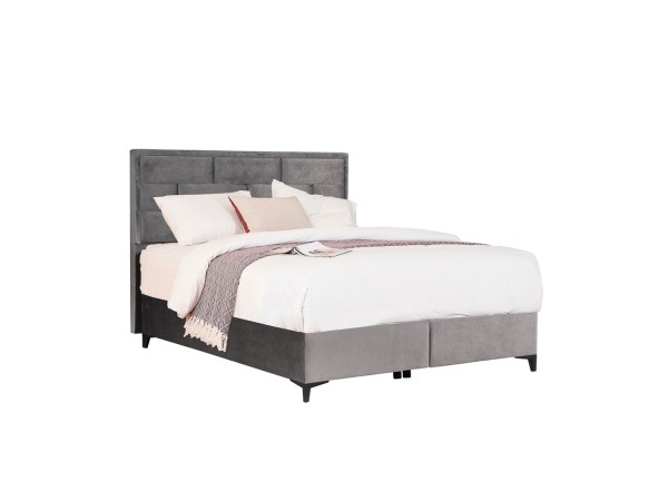 BRICK ΚΡΕΒΑΤΙ ΜΕ ΑΠΟΘΗΚ. ΧΩΡΟ (ΓΙΑ ΣΤΡΩΜΑ 160x200cm) ΓΚΡΙ 07-450 215x165x121cm