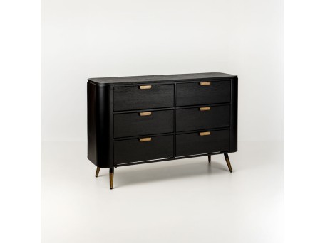 COLOMBO ΣΥΡΤΑΡΙΕΡΑ ΜΑΥΡΟ ΧΡΥΣΟ 118x39x77cm