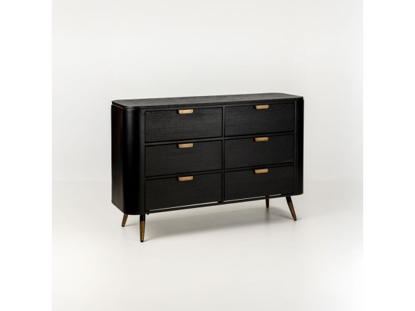 COLOMBO ΣΥΡΤΑΡΙΕΡΑ ΜΑΥΡΟ ΧΡΥΣΟ 118x39x77cm