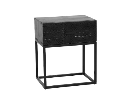 AZTEC ΚΟΜΟΔΙΝΟ 1ΣΥΡΤΑΡΙ ΜΑΥΡΟ 50x35x60cm