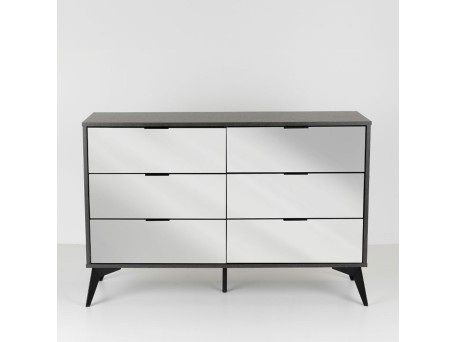 SPECCHIO ΣΥΡΤΑΡΙΕΡΑ 6ΣΥΡΤΑΡΙΑ ΜΑΥΡΟ OAK ΚΑΘΡΕΠΤΗΣ 120x39x80cm