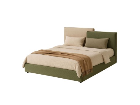 PUZZLE ΚΡΕΒΑΤΙ (ΓΙΑ ΣΤΡΩΜΑ 160x200cm) ΛΑΔΙ BEIGE 223x176x106cm