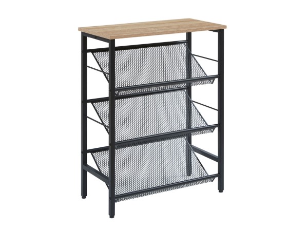 PLEXUS ΠΑΠΟΥΤΣΟΘΗΚΗ 3ΡΑΦΙΑ ΚΑΡΥΔΙ ΜΑΥΡΟ 60x30x80