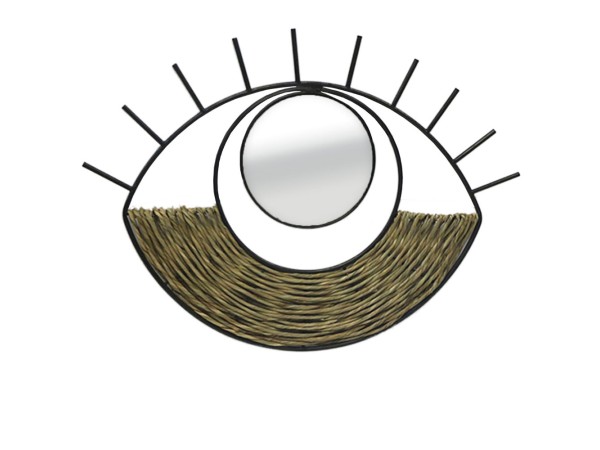 MATI ΚΑΘΡΕΠΤΗΣ ΤΟΙΧΟΥ ΦΥΣΙΚΟ ΜΑΥΡΟ 59x2x44cm