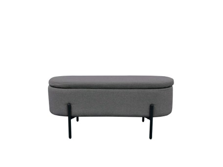 OVAL ΣΚΑΜΠΟ ΜΕ ΑΠΟΘ/ΚΟ ΧΩΡΟ ΓΚΡΙ 95x36x43cm