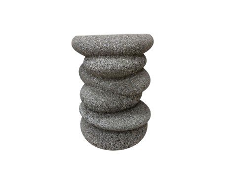 BALANCE SIDE TABLE STONE GREY 34x37x49.5cm