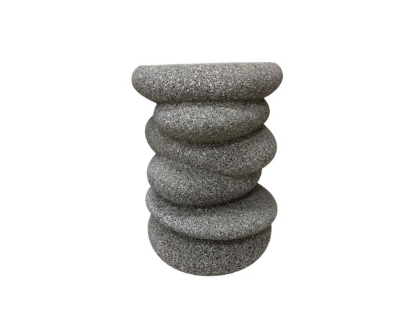 BALANCE SIDE TABLE STONE GREY 34x37x49.5cm